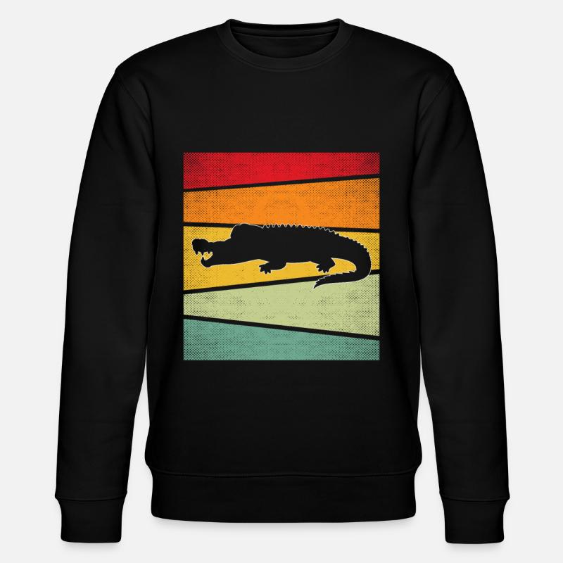 Crocodile Rétro - Sweat bio CHANGER Stanley/Stella Unisexe - noir