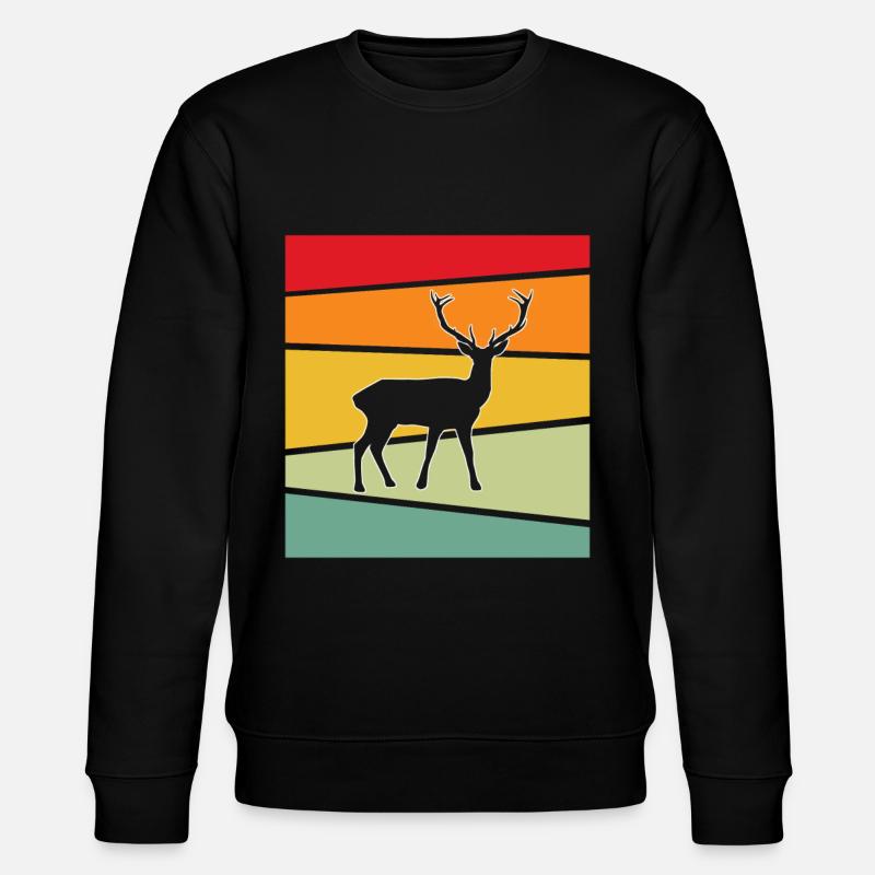 Hirsch Retro - Stanley/Stella CHANGER Unisex Organic Sweatshirt - black