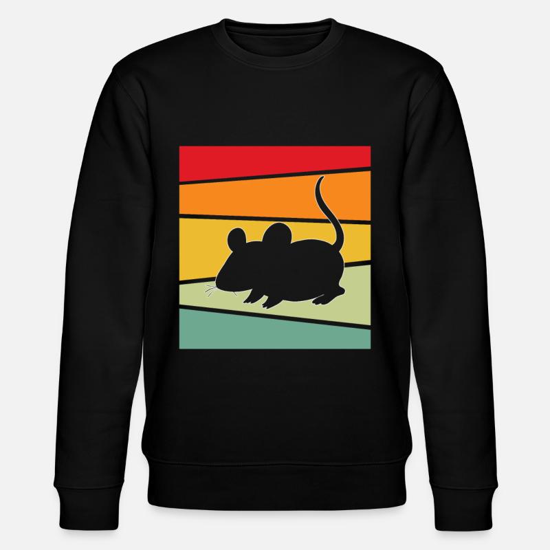 Maus Retro - Stanley/Stella Unisex Bio-Sweatshirt CHANGER  - Schwarz