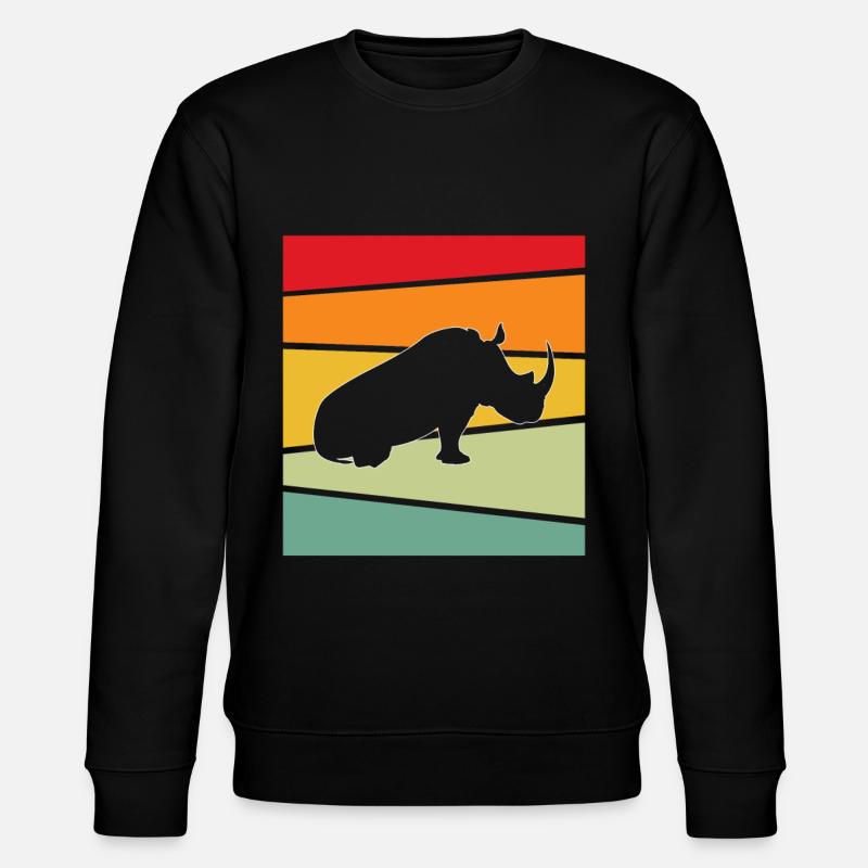 Nashorn Retro - Stanley/Stella Unisex Bio-Sweatshirt CHANGER - Schwarz