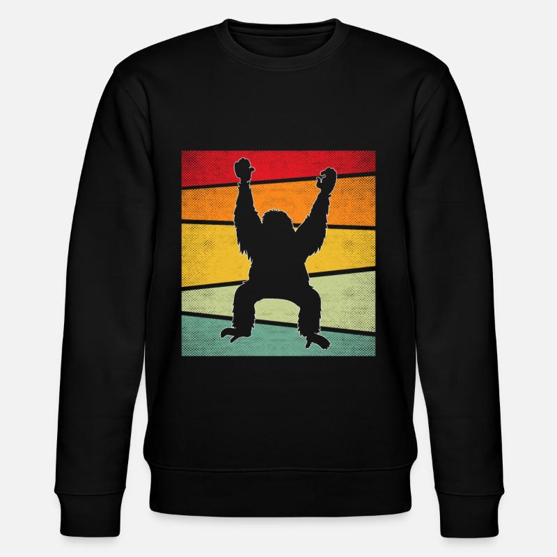 Orang-outan Rétro - Sweat bio CHANGER Stanley/Stella Unisexe - noir