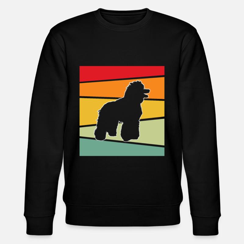 Poodle Retro - Stanley/Stella CHANGER Unisex Organic Sweatshirt - black