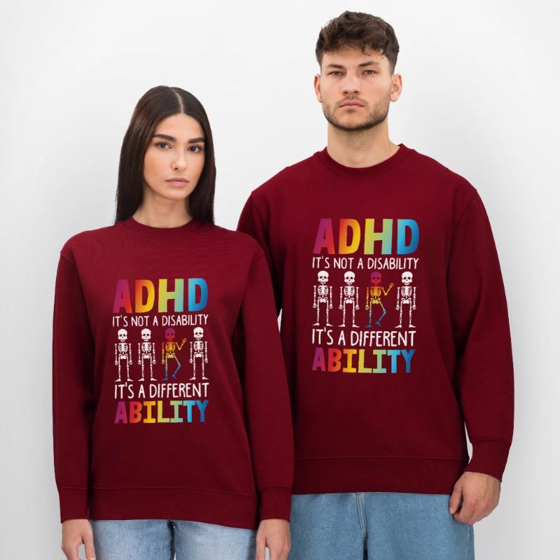 ADHD It's Not A Disability It's DIfferent Ability Stanley/Stella CHANGER Unisex Organic Sweatshirt