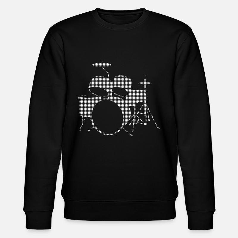 Schlagzeug - Stanley/Stella Unisex Bio-Sweatshirt CHANGER  - Schwarz