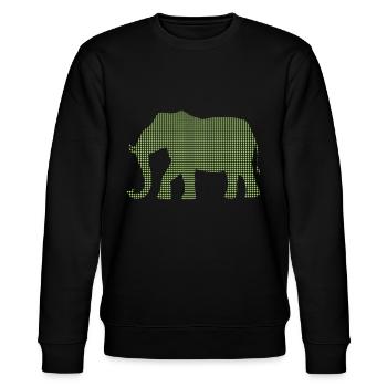 Elefant - Stanley/Stella Unisex Bio-Sweatshirt CHANGER  - Schwarz - Vorne - Nik (191cm) & Marisol (170cm)
