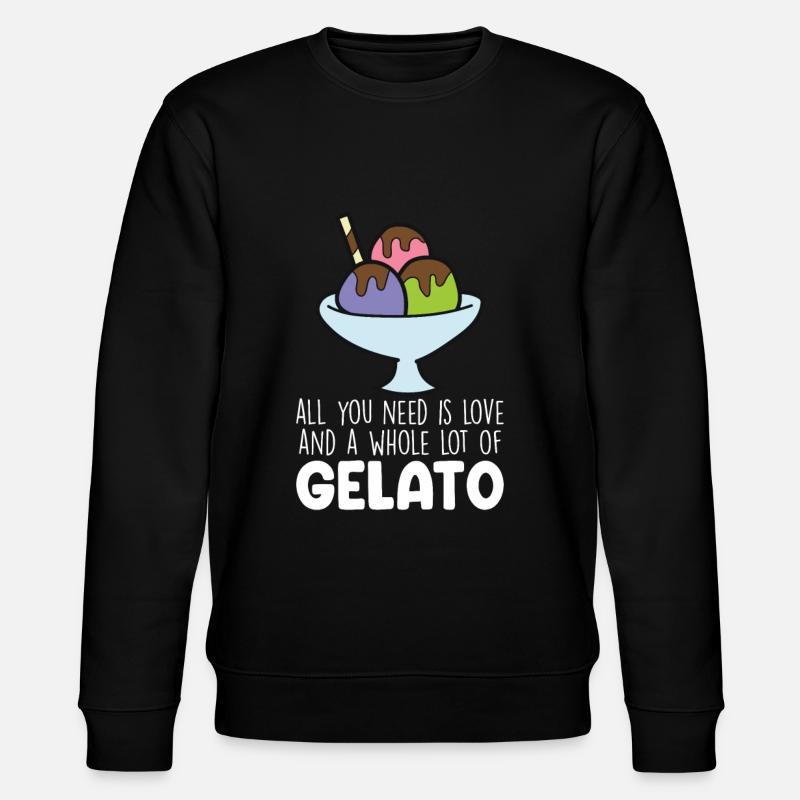 Lustiges Eiscreme-Zitat - Stanley/Stella Unisex Bio-Sweatshirt CHANGER - Schwarz