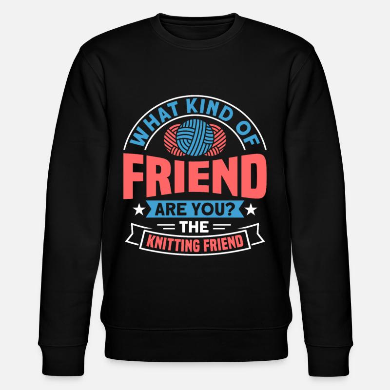 Handarbeit Stricken lustiger Strick Spruch - Stanley/Stella Unisex Bio-Sweatshirt CHANGER  - Schwarz