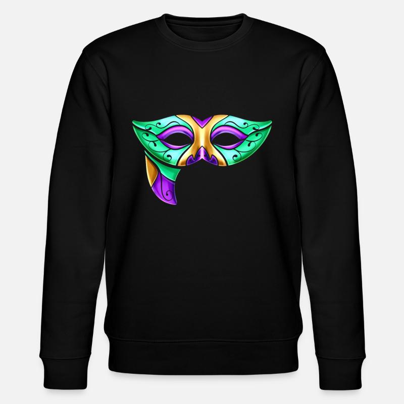 Masque vert pour Mardi Gras - Sweat bio CHANGER Stanley/Stella Unisexe - noir