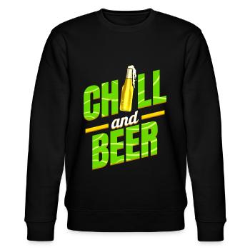 Chill And Beer le jour de la Saint-Patrick - Sweat bio CHANGER Stanley/Stella Unisexe - noir - Devant - Nik (191cm) & Marisol (170cm)