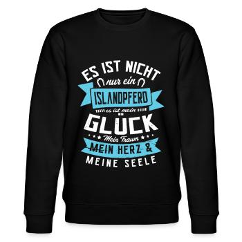Islandpferd Isi Tölt Isländer Islandpferde - Stanley/Stella Unisex Bio-Sweatshirt CHANGER  - Schwarz - Vorne - Nik (191cm) & Marisol (170cm)