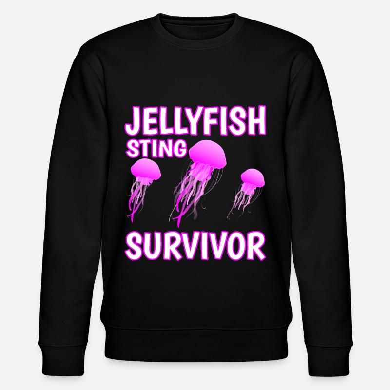 Jellyfish Sting Survivor 4 - Stanley/Stella CHANGER Unisex Organic Sweatshirt - black