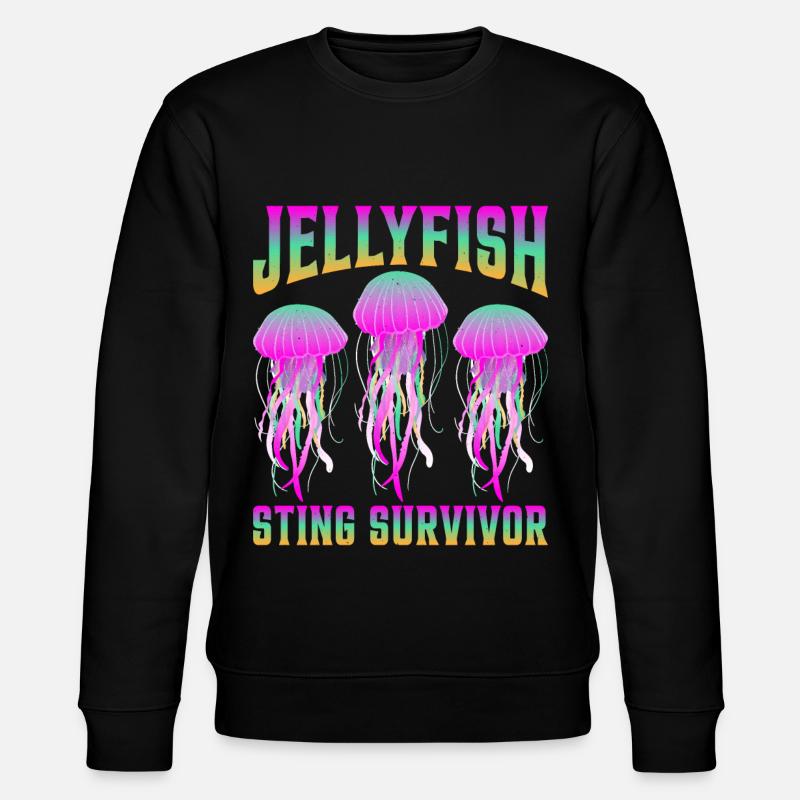 Jellyfish Sting Survivor 6 - Stanley/Stella CHANGER Unisex Organic Sweatshirt - black