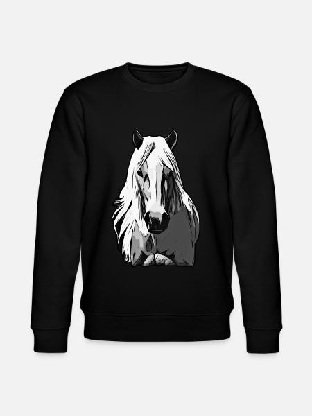 Pferd Tier Motiv - Stanley/Stella Unisex Bio-Sweatshirt CHANGER  - Schwarz