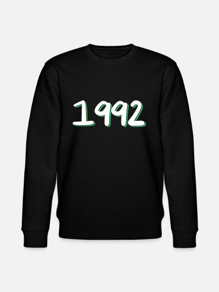 1992 Birthday - Stanley/Stella CHANGER Unisex Organic Sweatshirt - black