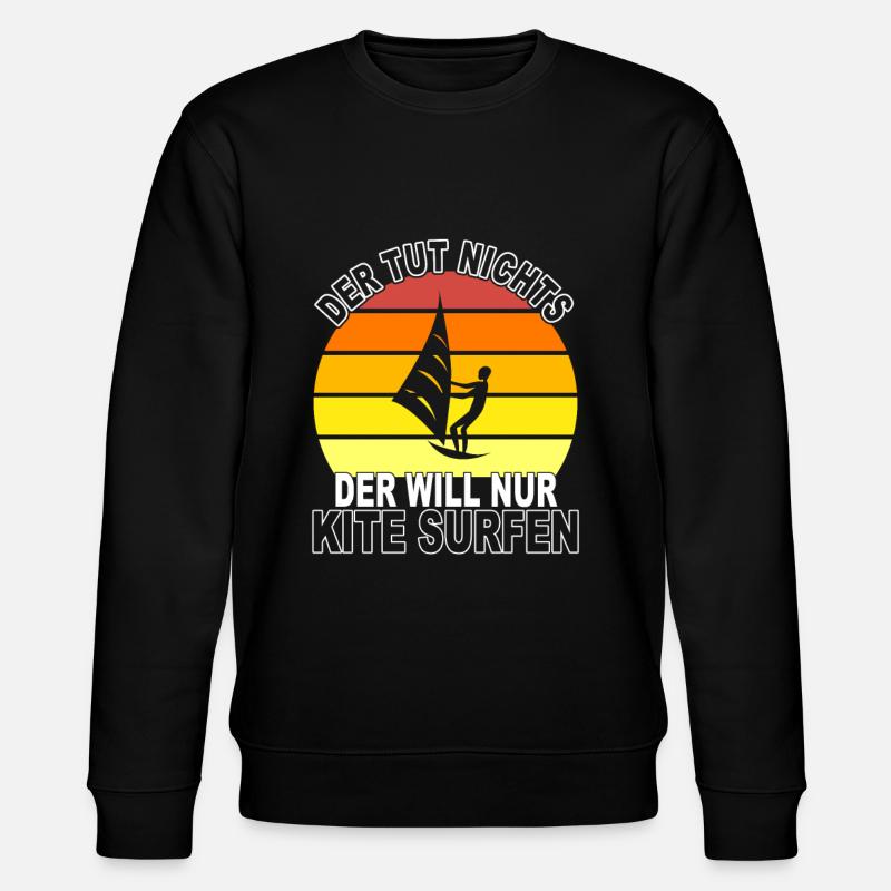 Kite surfen Spruch - Stanley/Stella Unisex Bio-Sweatshirt CHANGER  - Schwarz