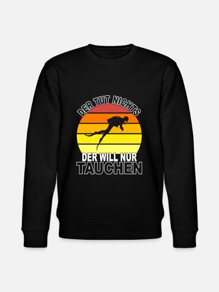 Tauchen Spruch - Stanley/Stella Unisex Bio-Sweatshirt CHANGER  - Schwarz