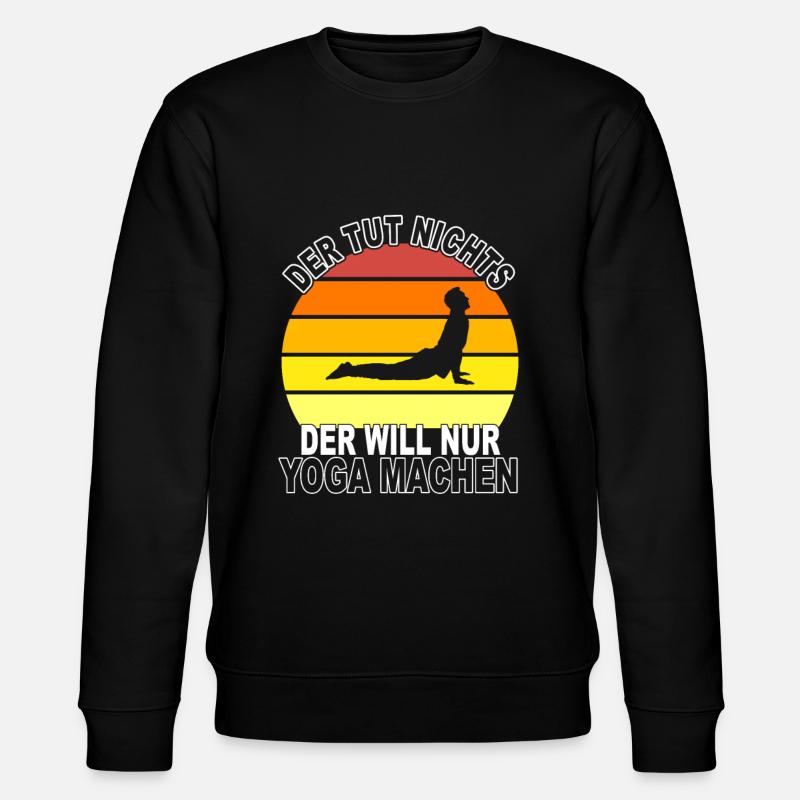 Yoga Spruch - Stanley/Stella Unisex Bio-Sweatshirt CHANGER  - Schwarz