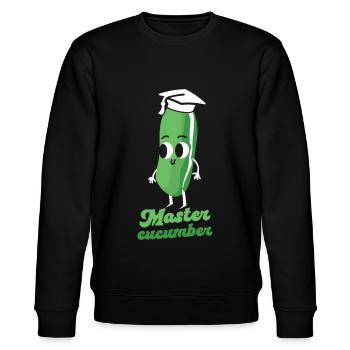 Master Gurke Vegetarisches Gemüse Gemüse Vegan - Stanley/Stella Unisex Bio-Sweatshirt CHANGER  - Schwarz - Vorne - Nik (191cm) & Marisol (170cm)