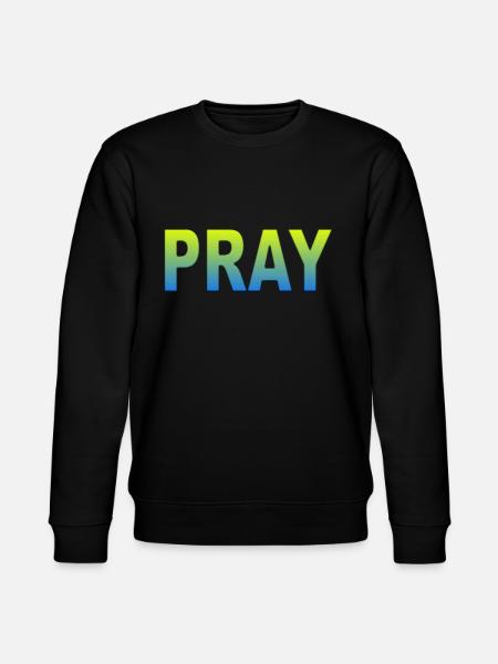Ukraine pray - Stanley/Stella CHANGER Unisex Organic Sweatshirt - black
