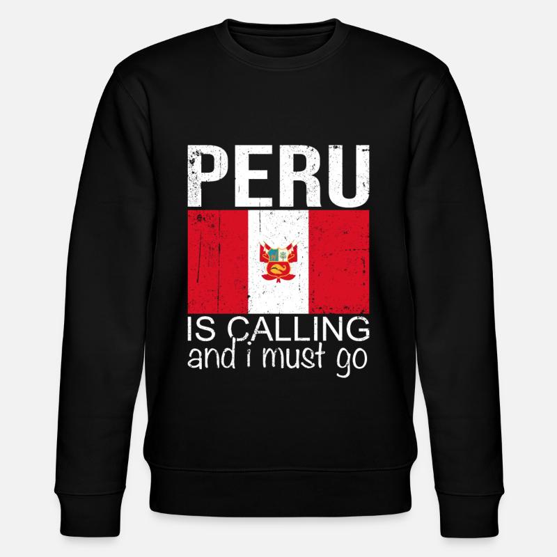Peru Spruch - Stanley/Stella Unisex Bio-Sweatshirt CHANGER  - Schwarz