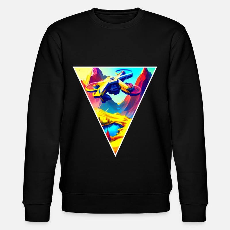 Drone Pilot fly - Stanley/Stella CHANGER Unisex Organic Sweatshirt - black