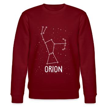 Orion Constellation Stargazing Astronomy For Astrt - Stanley/Stella CHANGER Unisex Organic Sweatshirt - burgundy - Front - Nik (191cm) & Marisol (170cm)