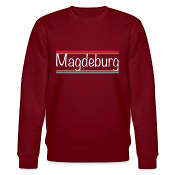 Magdeburg - Stanley/Stella Unisex Bio-Sweatshirt CHANGER  - Burgunderrot - Vorne - Nik (191cm) & Marisol (170cm)