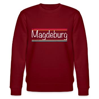 Magdeburg - Stanley/Stella Unisex Bio-Sweatshirt CHANGER  - Burgunderrot - Vorne - Nik (191cm) & Marisol (170cm)