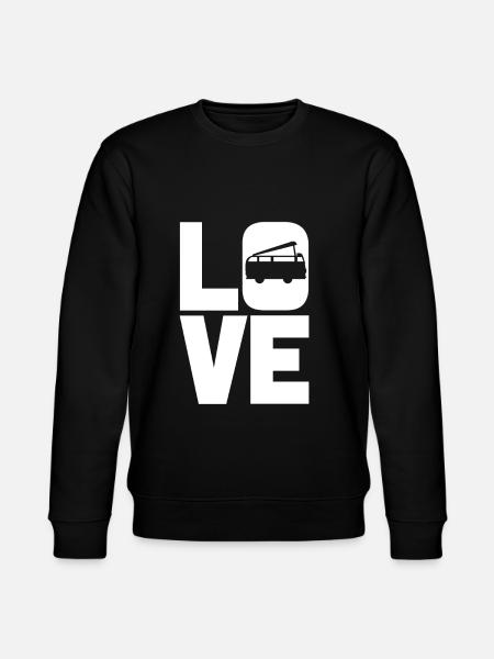Love Camping Camper - Stanley/Stella CHANGER Unisex Organic Sweatshirt - black