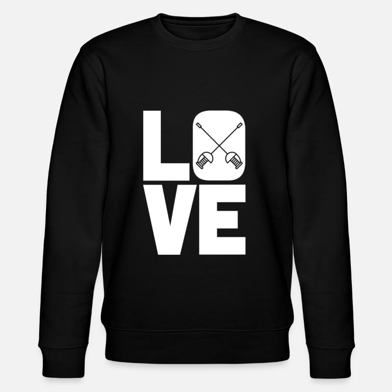 Liebe Fechten - Stanley/Stella Unisex Bio-Sweatshirt CHANGER  - Schwarz