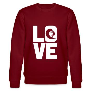 J’adore surfer - Sweat bio CHANGER Stanley/Stella Unisexe - bordeaux - Devant - Nik (191cm) & Marisol (170cm)