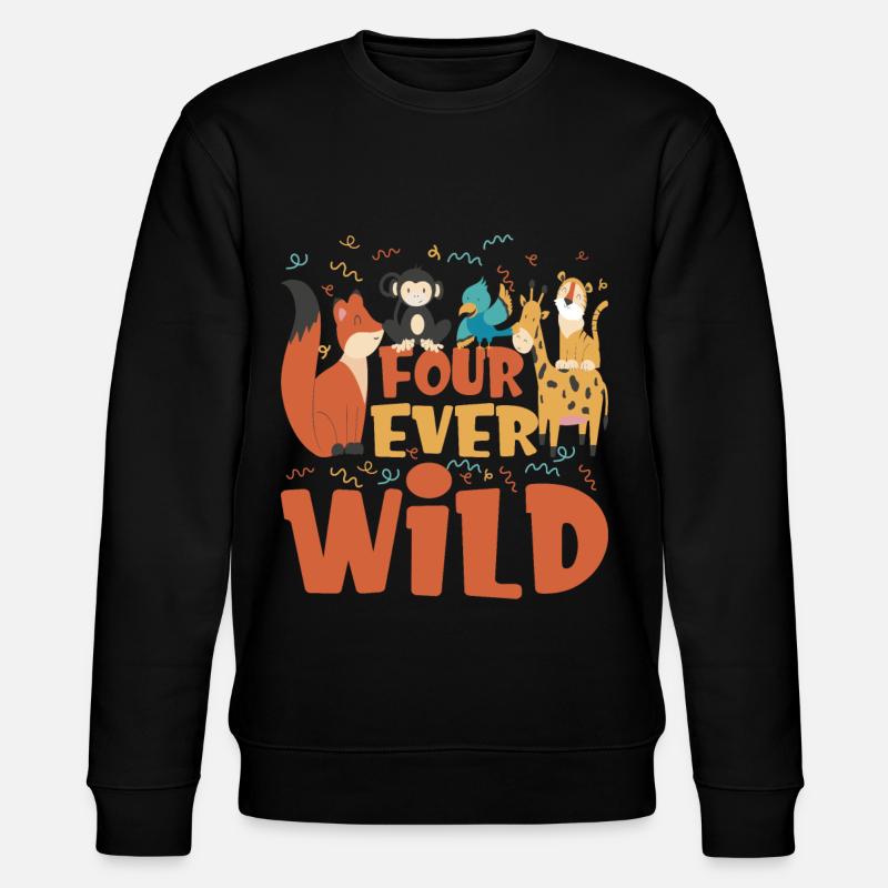 Four Ever Wild 47 - Stanley/Stella Unisex Bio-Sweatshirt CHANGER  - Schwarz