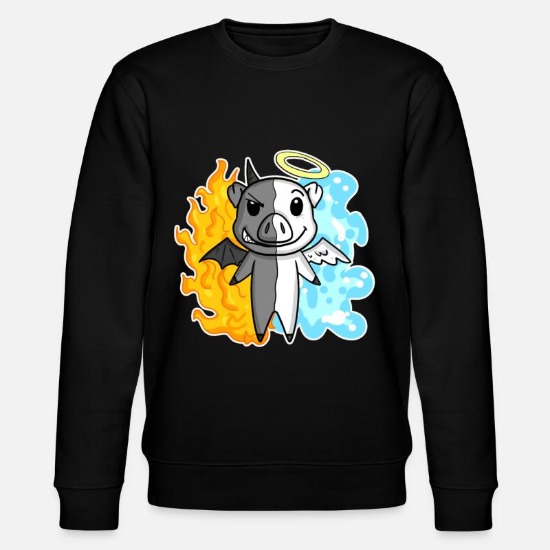Cochon - Ange et Diable - Sweat bio CHANGER Stanley/Stella Unisexe - noir