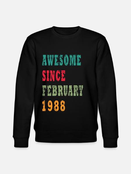 35 Jahre alt, Geburtsspruch - Stanley/Stella Unisex Bio-Sweatshirt CHANGER - Schwarz