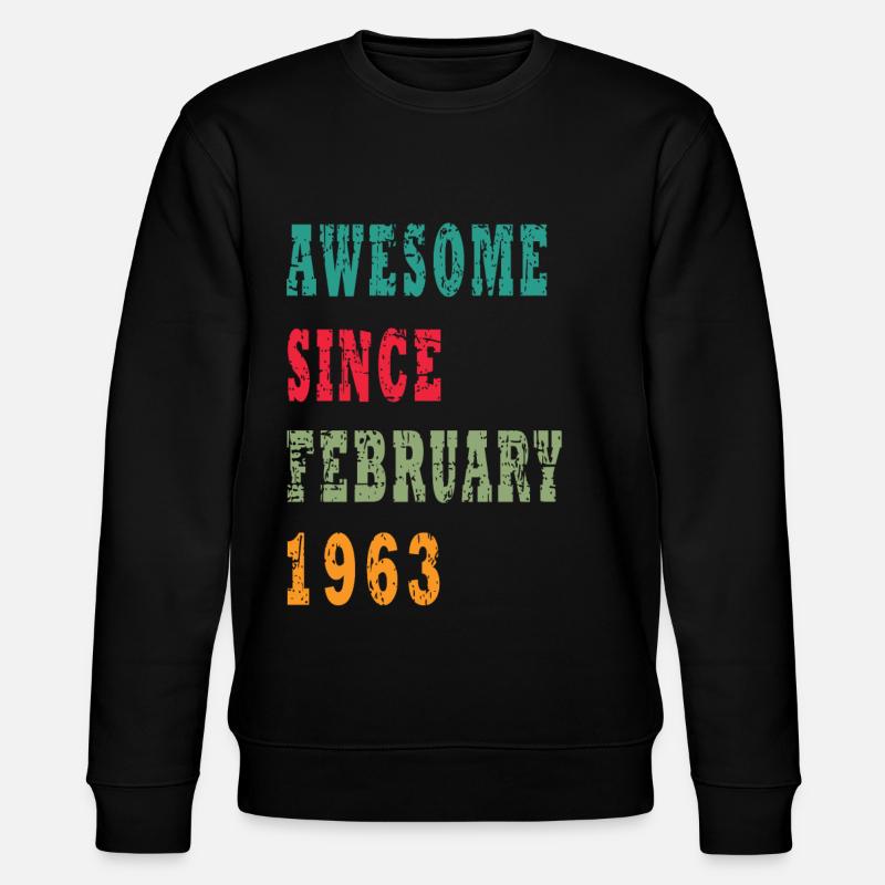60 Jahre alt, Geburtsspruch - Stanley/Stella Unisex Bio-Sweatshirt CHANGER  - Schwarz