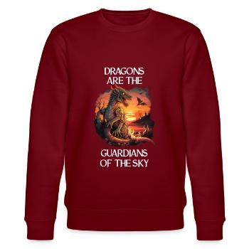 Fabelwesen Drachen Geschenk Männer Drache Für A - Stanley/Stella Unisex Bio-Sweatshirt CHANGER  - Burgunderrot - Vorne - Nik (191cm) & Marisol (170cm)
