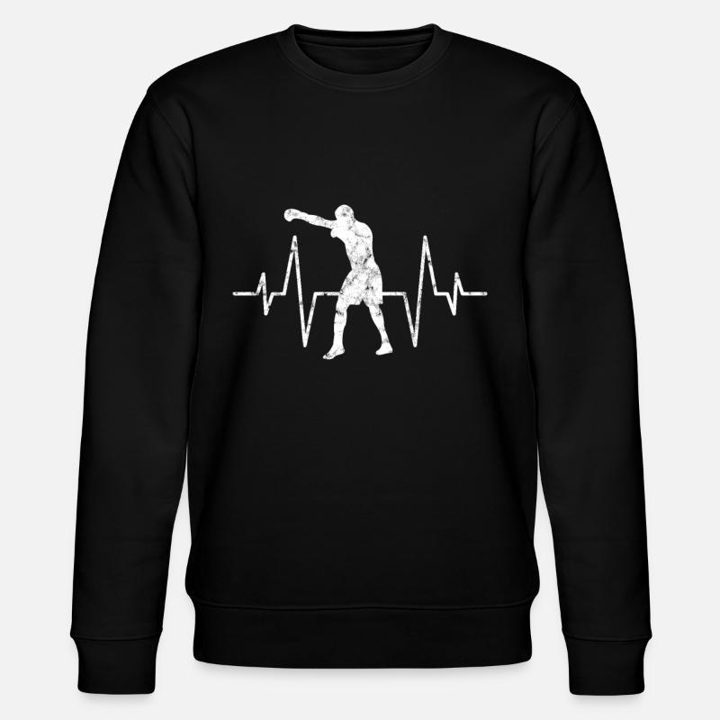 Boxen Herzschlag - Stanley/Stella Unisex Bio-Sweatshirt CHANGER  - Schwarz