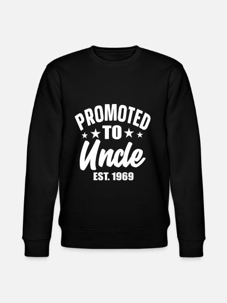 Promoted To Uncle est 1969 - Stanley/Stella CHANGER Unisex Organic Sweatshirt - black