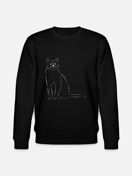 Cat drawn - Stanley/Stella CHANGER Unisex Organic Sweatshirt - black