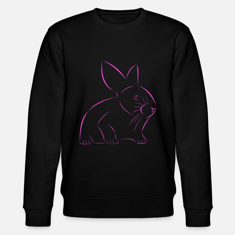 Hase gezeichnet - Stanley/Stella Unisex Bio-Sweatshirt CHANGER  - Schwarz