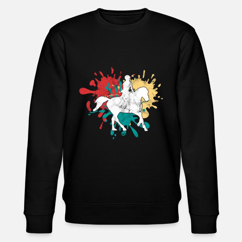 Pferde Reiten - Stanley/Stella Unisex Bio-Sweatshirt CHANGER  - Schwarz