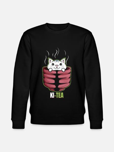 Avocado Cat On Purrsday - Stanley/Stella CHANGER Unisex Organic Sweatshirt - black