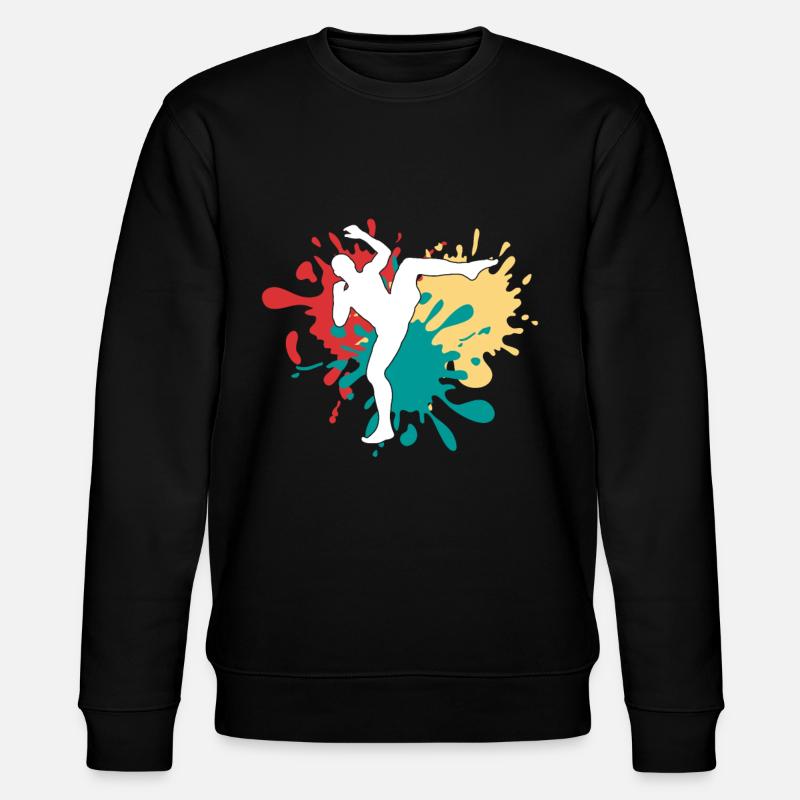 MMA Martial Arts Silhouette - Stanley/Stella CHANGER Unisex Organic Sweatshirt - black