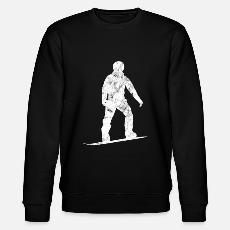 Snowboarding Silhouette - Stanley/Stella CHANGER Unisex Organic Sweatshirt - black