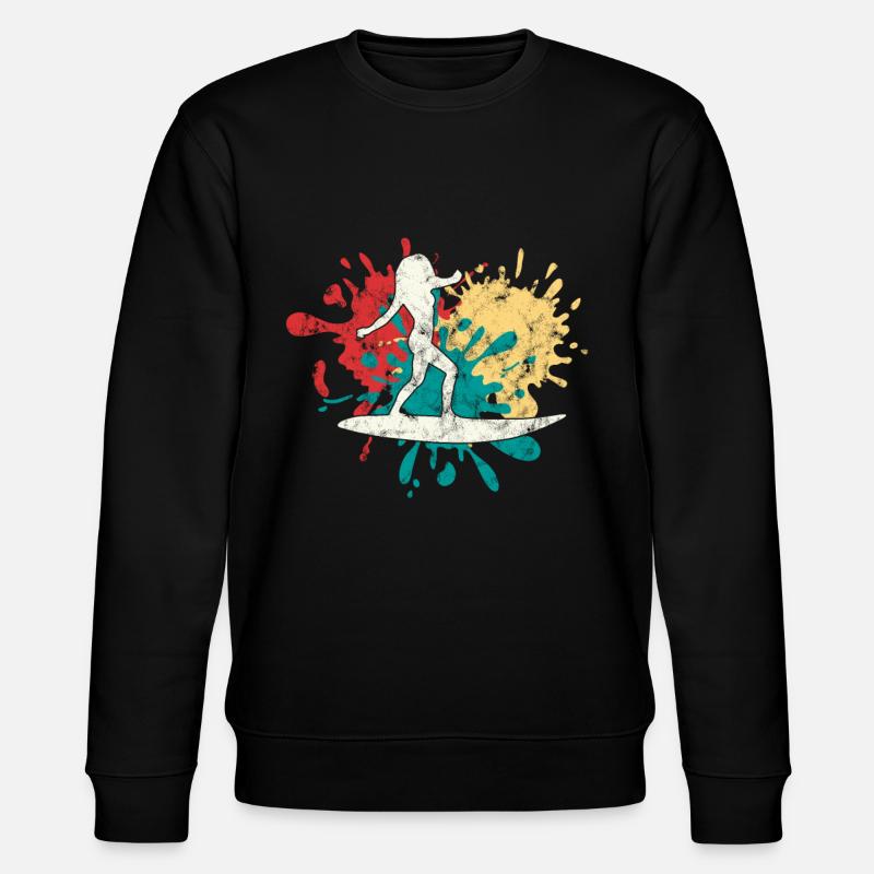Silhouette de surfeur - Sweat bio CHANGER Stanley/Stella Unisexe - noir