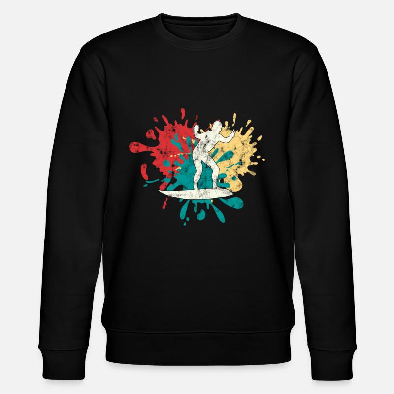 Silhouette de surfeur - Sweat bio CHANGER Stanley/Stella Unisexe - noir