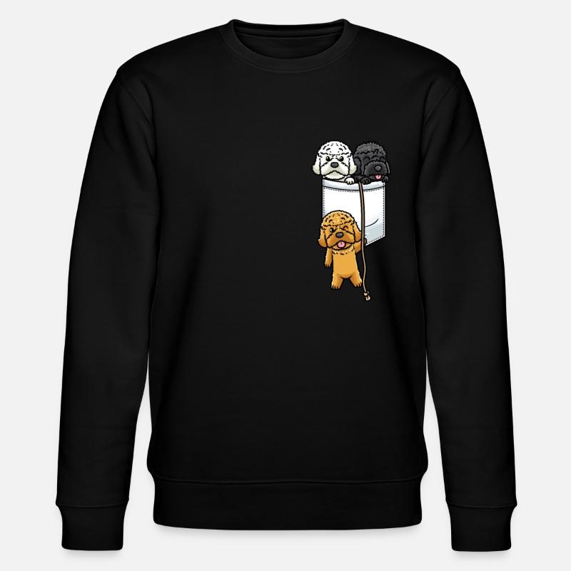 Cockapoo Hund In Tasche - Stanley/Stella Unisex Bio-Sweatshirt CHANGER  - Schwarz
