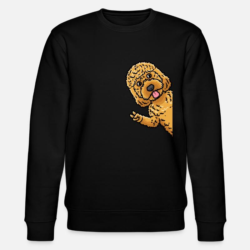 Cockapoo dog from side - Stanley/Stella CHANGER Unisex Organic Sweatshirt - black