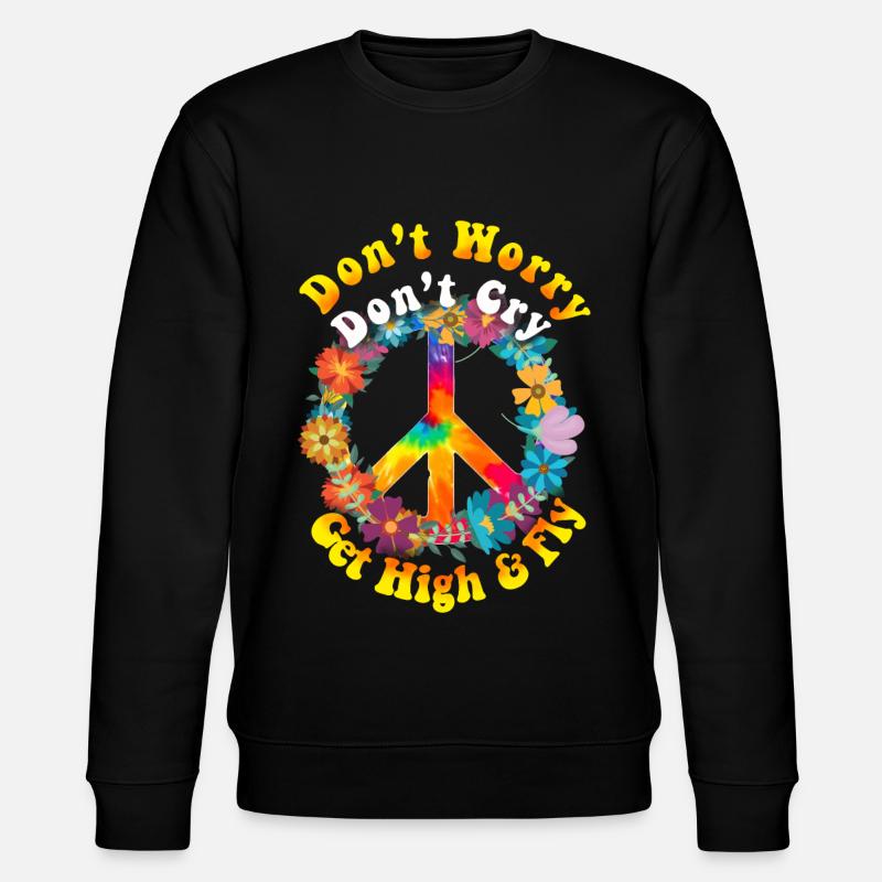 Hippie - Stanley/Stella Unisex Bio-Sweatshirt CHANGER  - Schwarz