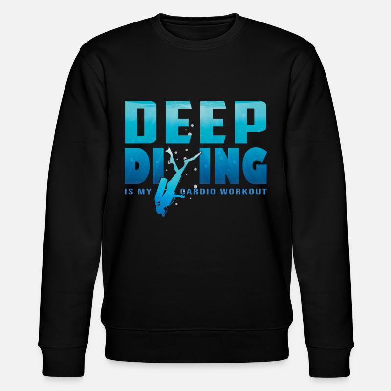 Deep Diving Freedive DeepDive - Stanley/Stella CHANGER Unisex Organic Sweatshirt - black